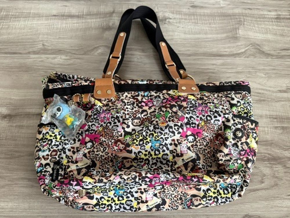NWOT Tokidoki Leo Serena Nylon Boston Shoulder Bag
